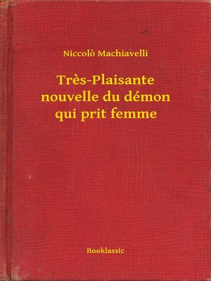cover image of Tres-Plaisante nouvelle du démon qui prit femme